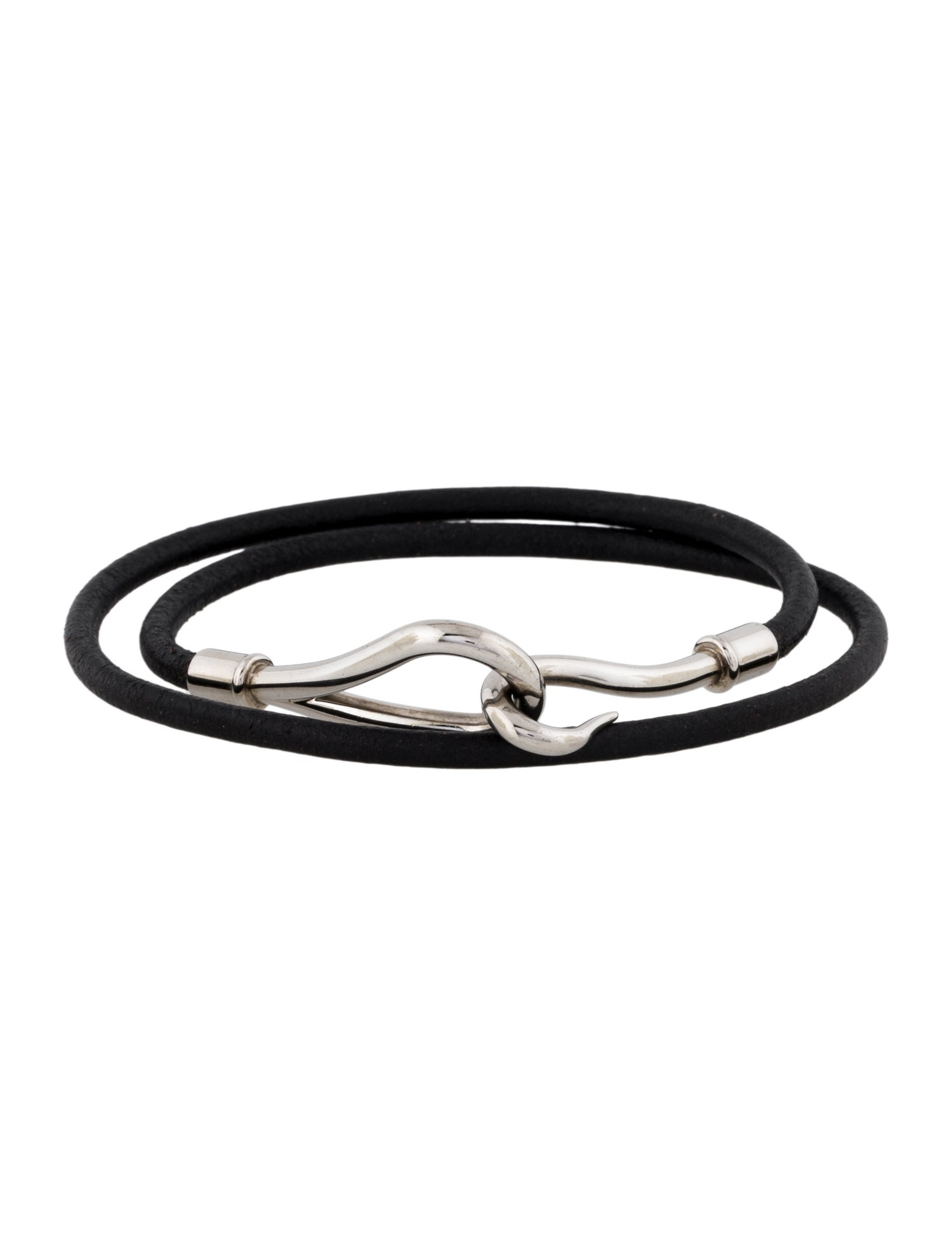 Hermès Leather Jumbo Hook Double Tour Bracelet