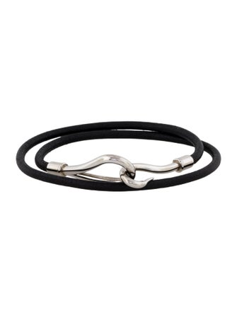 Hermès Leather Jumbo Hook Double Tour Bracelet
