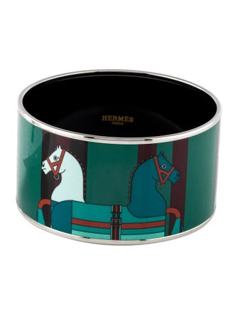 Hermès Extra Wide Enamel Bangle