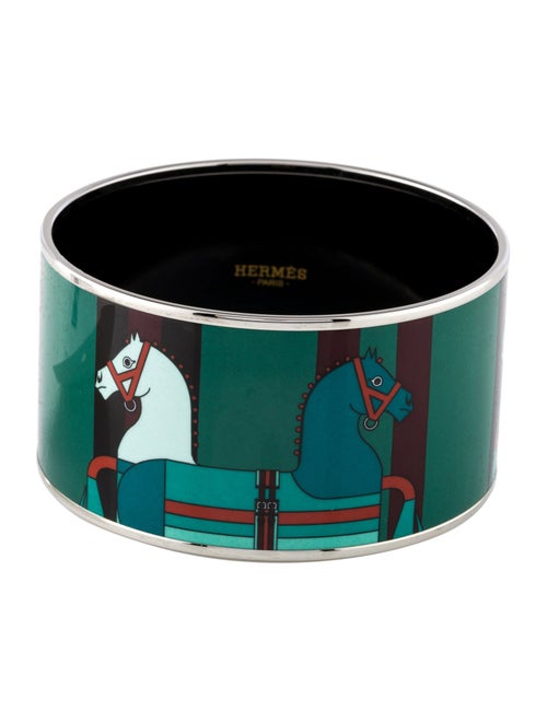 Hermès Extra Wide Enamel Bangle