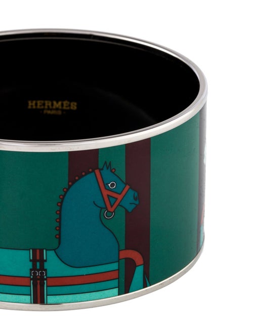 Hermès Extra Wide Enamel Bangle