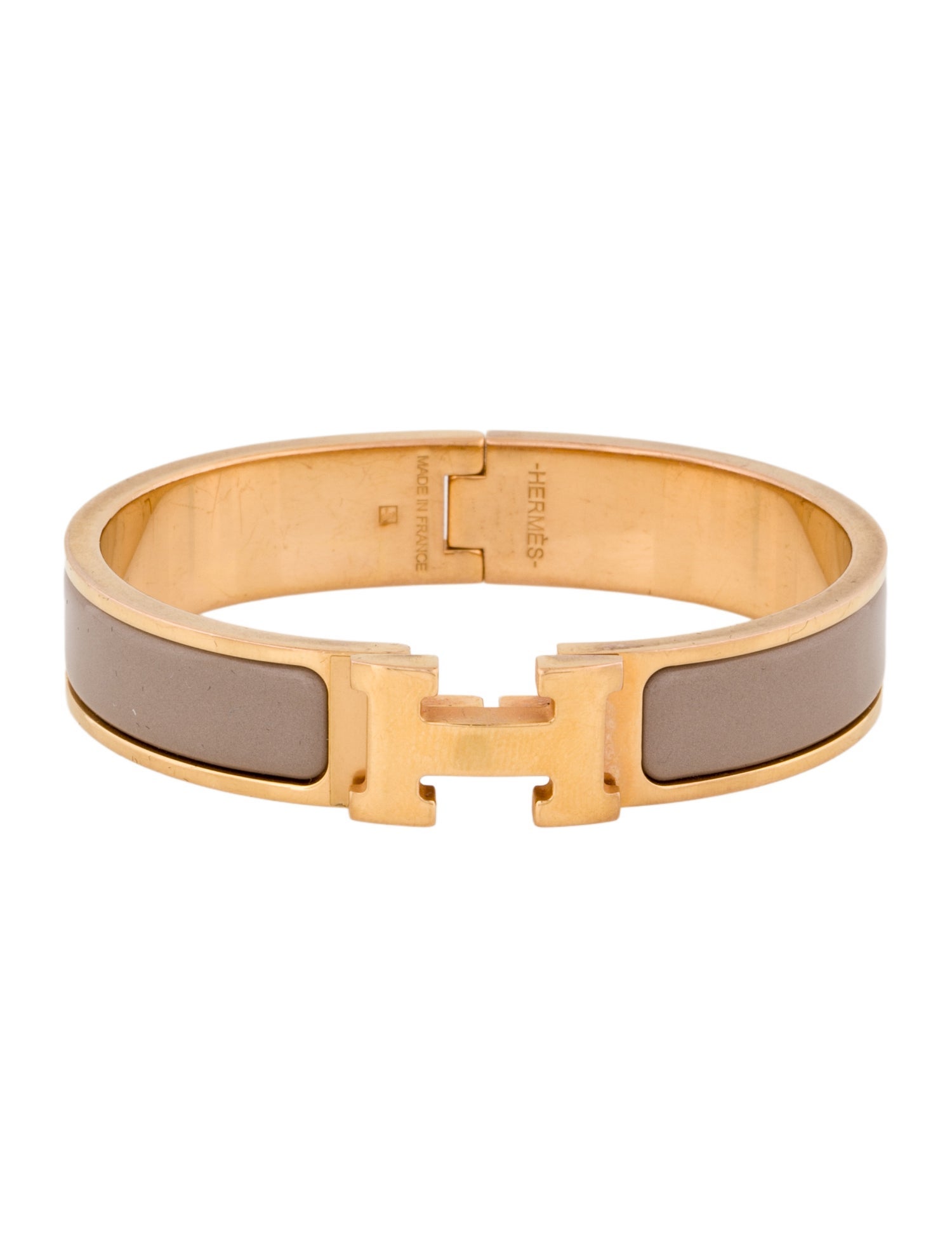 Hermès Enamel Clic H Bangle Bracelet
