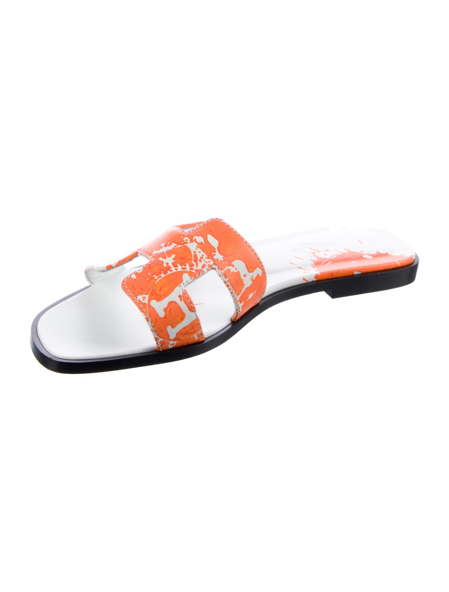 Hermès Oran Peinture Fraiche Calfskin Slides