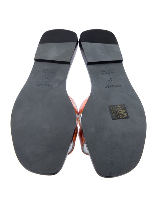 Hermès Oran Peinture Fraiche Calfskin Slides