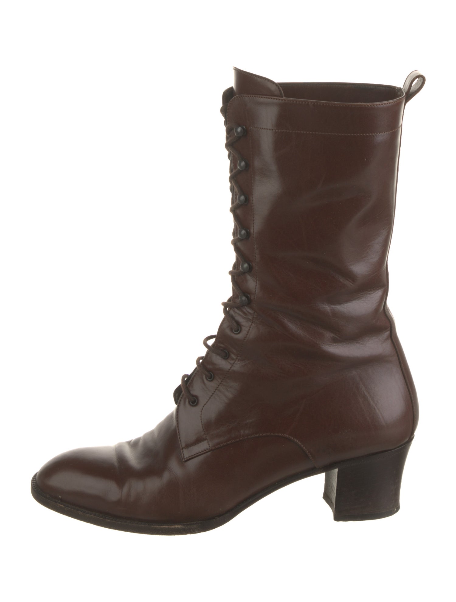 Hermès Vintage Leather Combat Boots