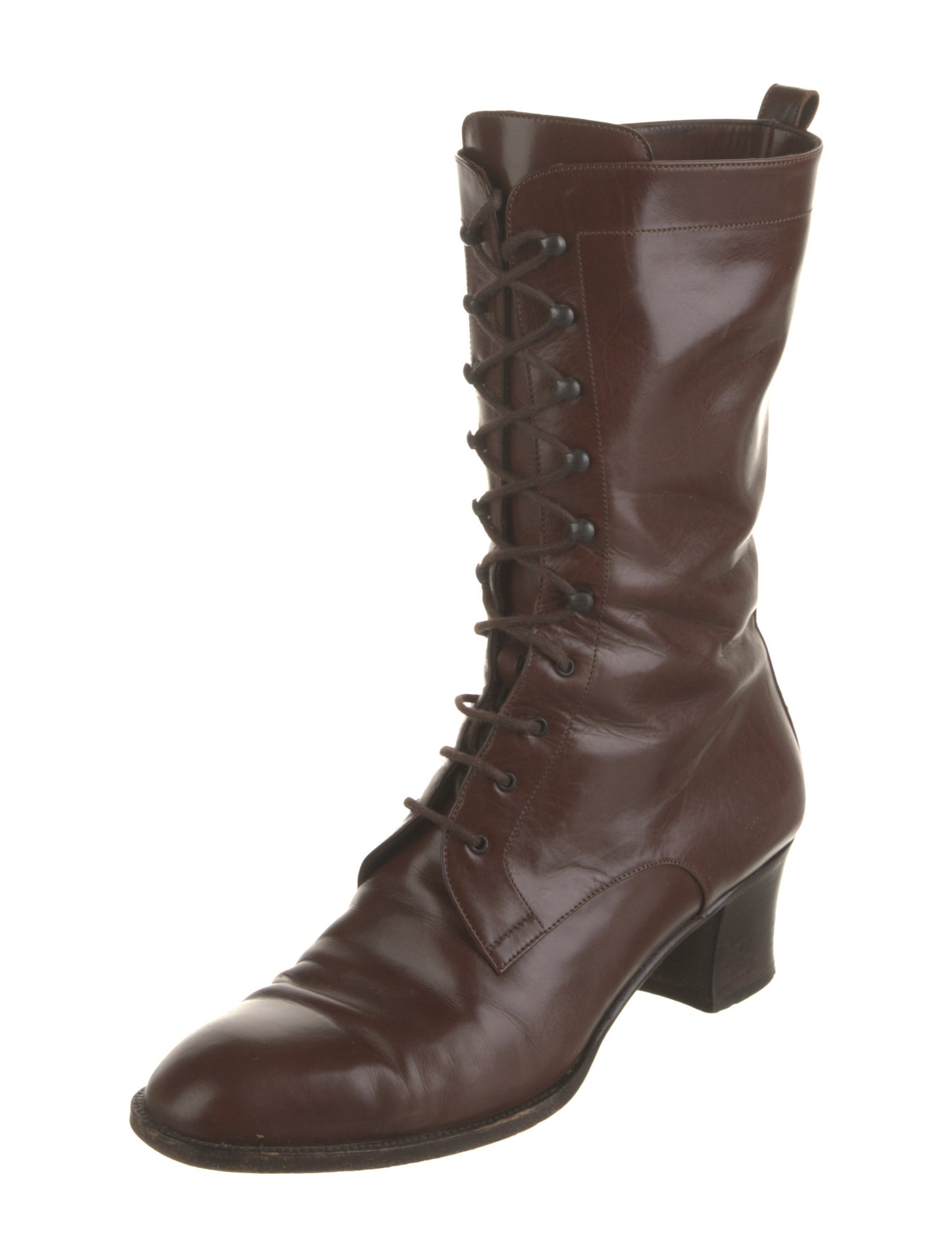 Hermès Vintage Leather Combat Boots