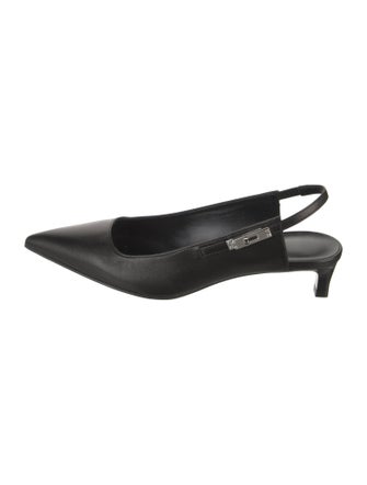 Hermès Lover 40 Leather Slingback Pumps