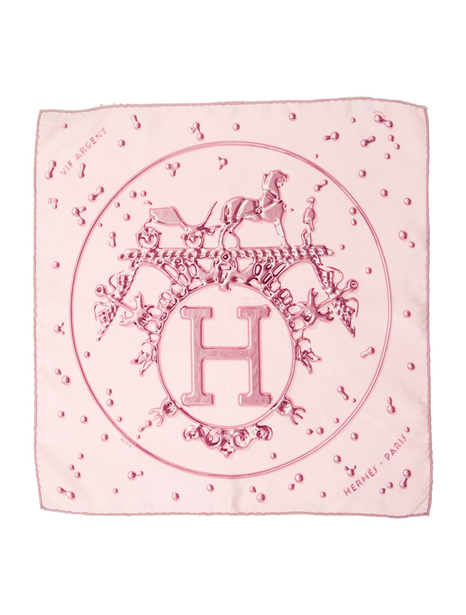 Hermès Vif Argent Silk Scarf