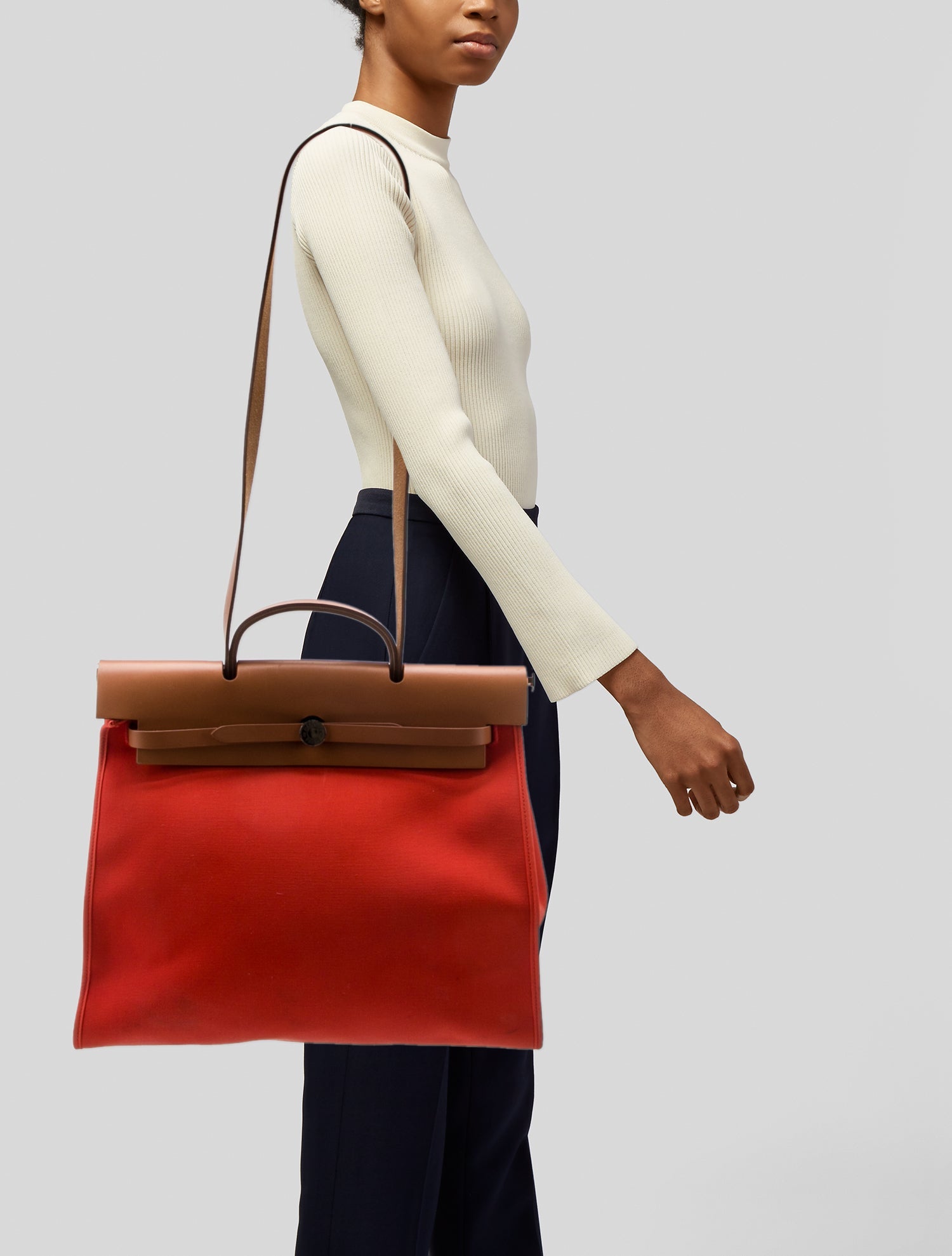 Hermès Toile Officier & Vache Hunter Herbag Zip 39