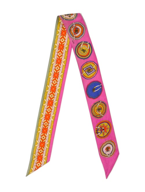 Hermès Belles du Mexique Silk Twilly Scarf