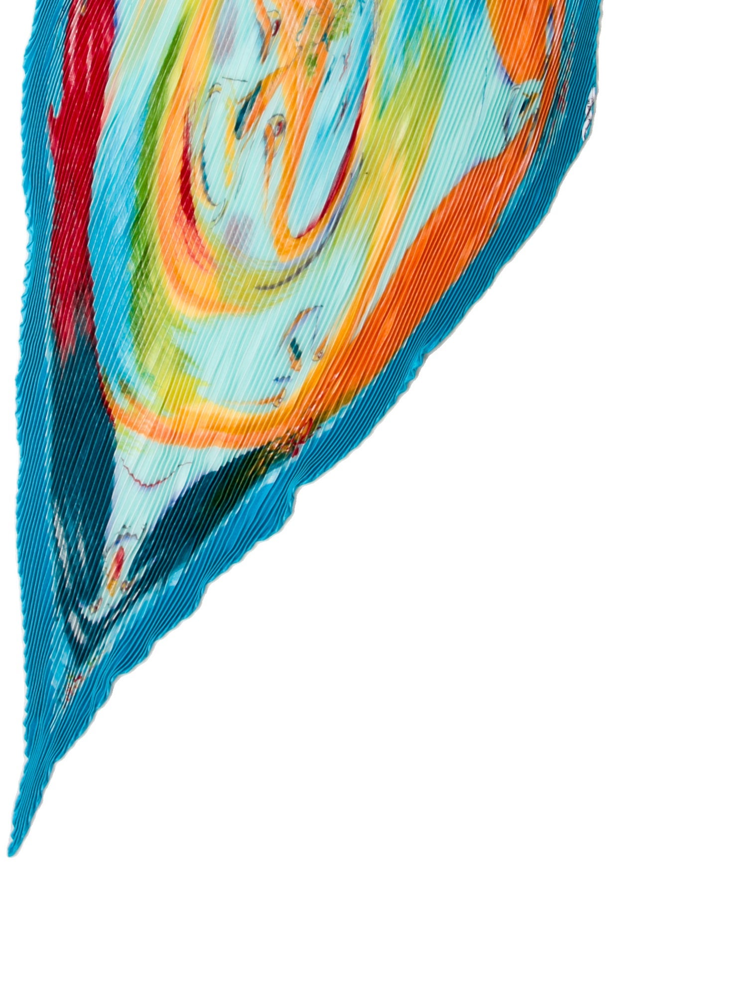 Hermès Smiles In Third Millenary Silk Plissé Scarf