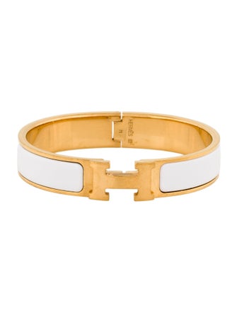 Hermès Enamel Clic H Bangle Bracelet