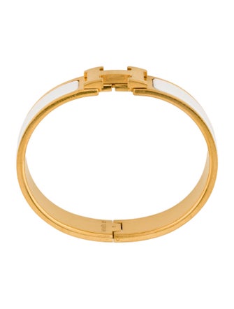 Hermès Enamel Clic H Bangle Bracelet