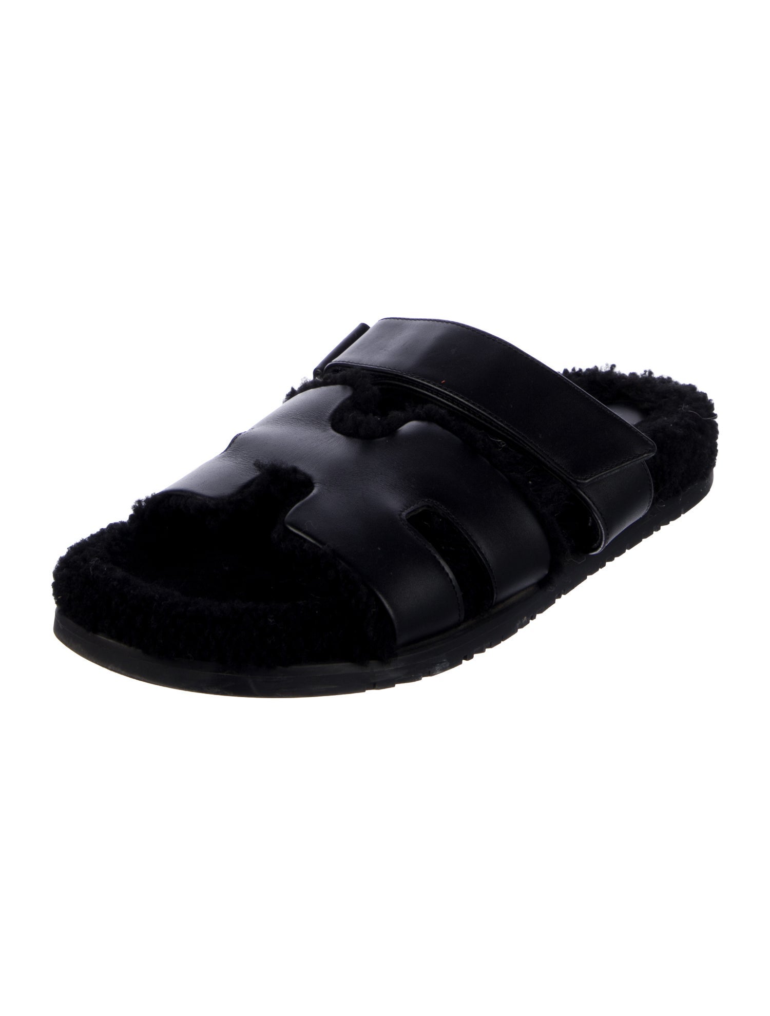 Hermès Chypre Leather Slides