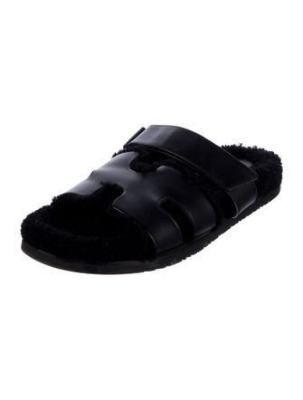 Hermès Chypre Leather Slides