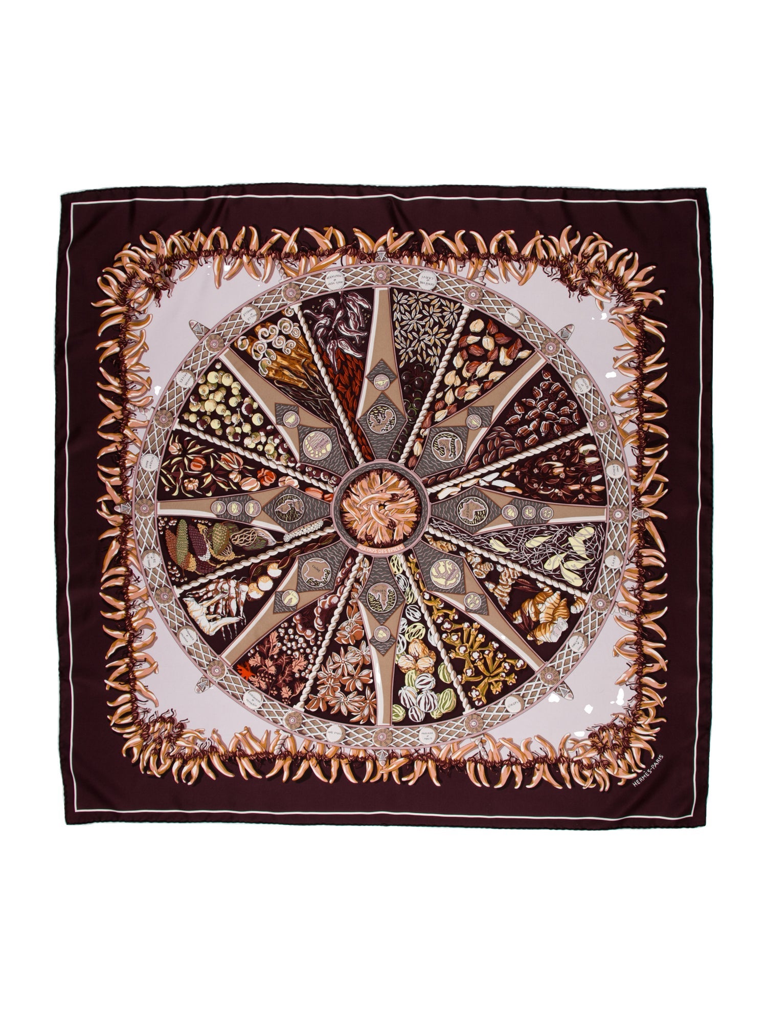 Hermès Aux Pays des Epices Silk Scarf