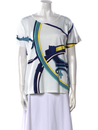 Hermès Graphic Print Scoop Neck T-Shirt
