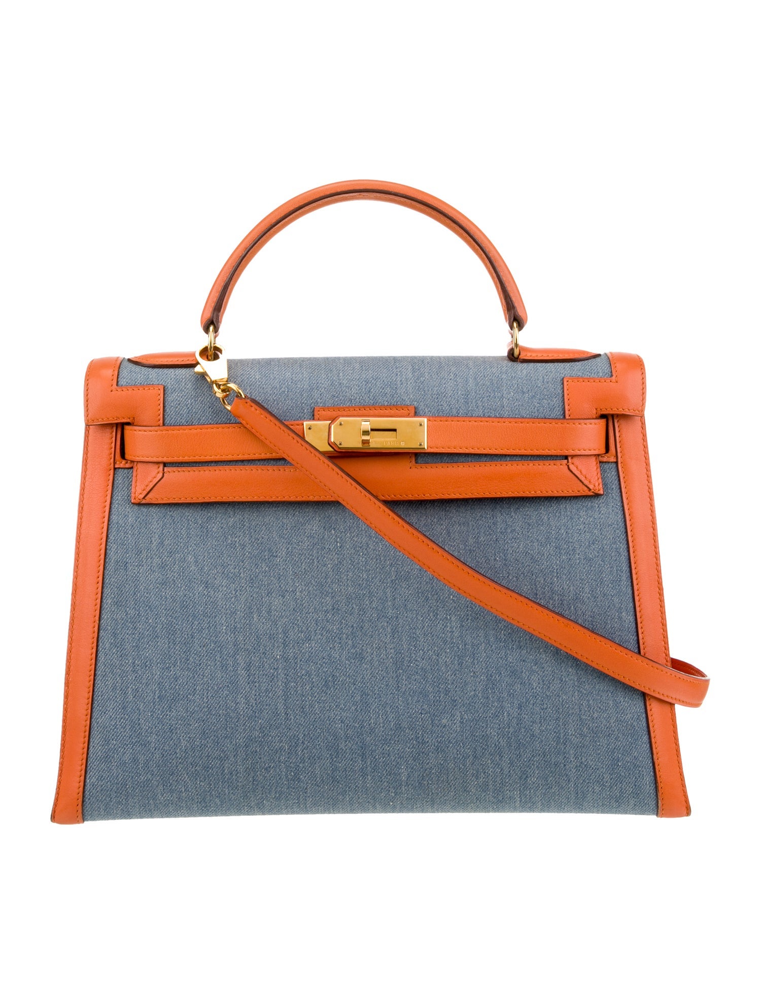 Hermès Denim Kelly Sellier 32