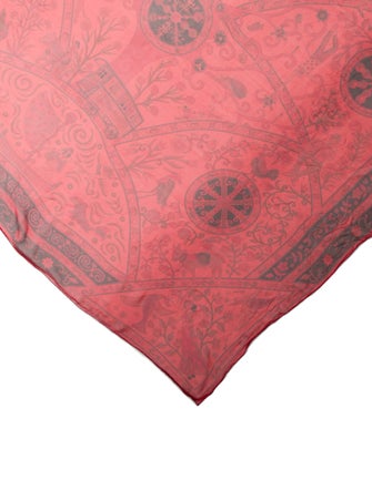 Hermès Peuple du Vent Mousseline Silk Shawl