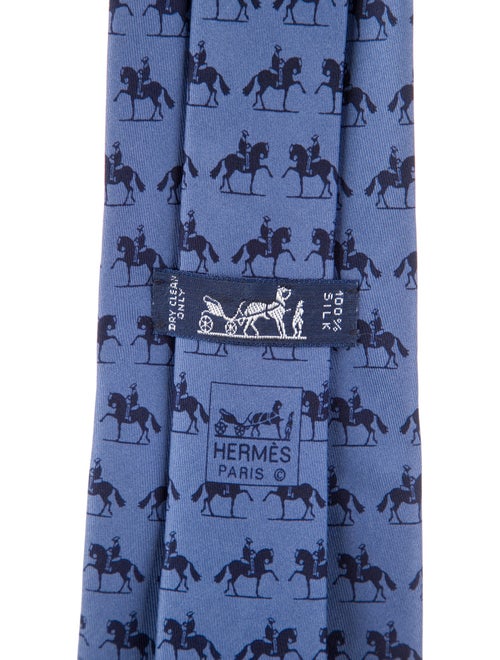 Hermès pattern silk tie