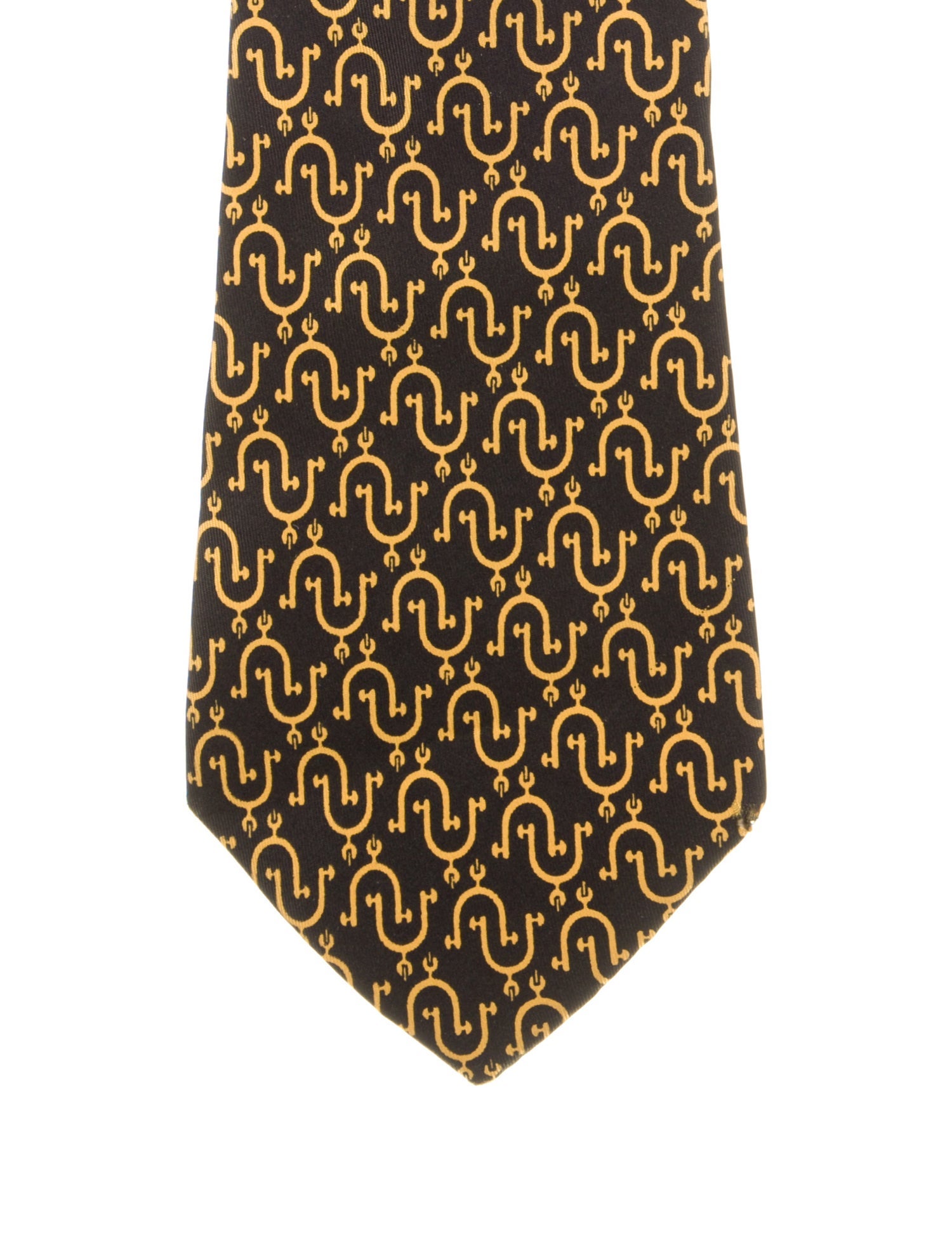 Hermès pattern silk tie