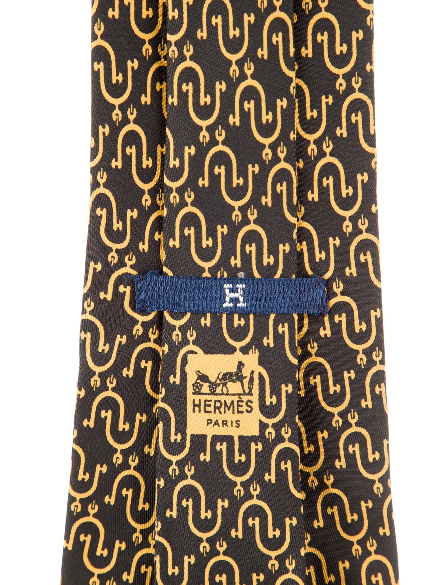 Hermès pattern silk tie
