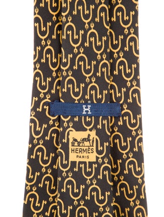 Hermès pattern silk tie