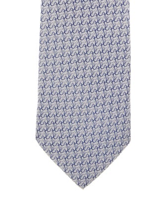 Hermès pattern silk tie