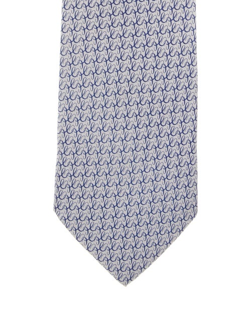 Hermès pattern silk tie