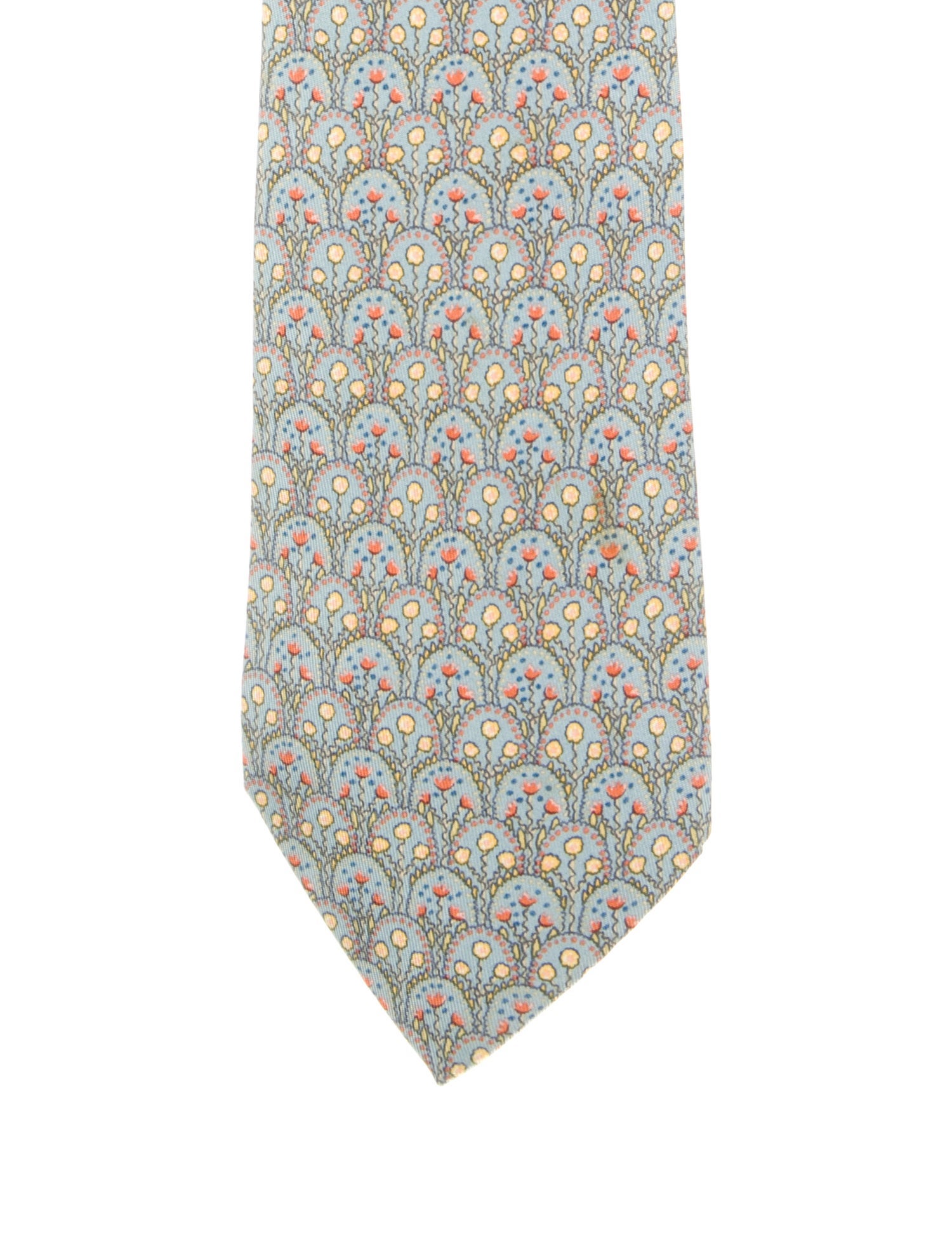 Hermès pattern silk tie