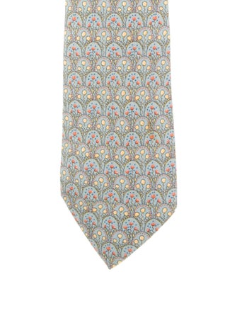 Hermès pattern silk tie