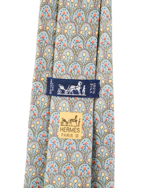 Hermès pattern silk tie