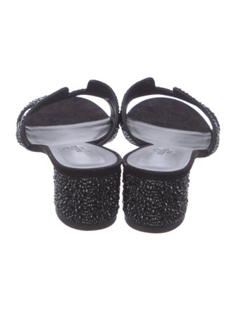 Hermès H Logo Suede Mules