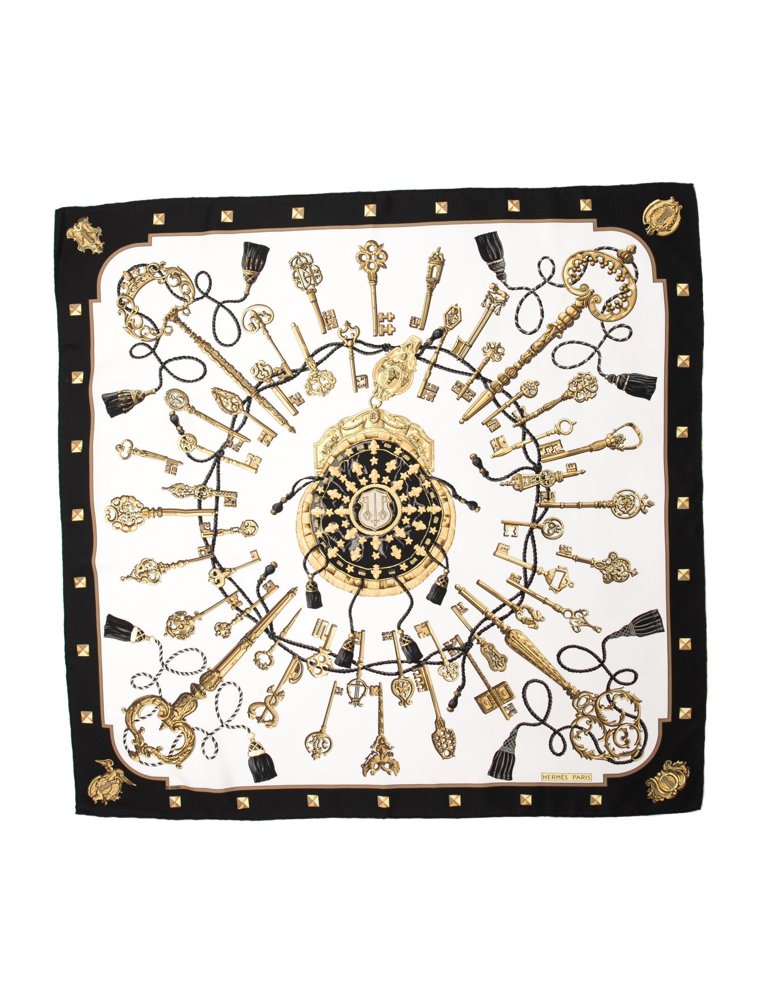 Hermès Les Clés Silk Scarf