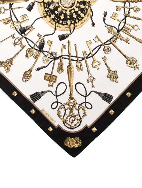 Hermès Les Clés Silk Scarf