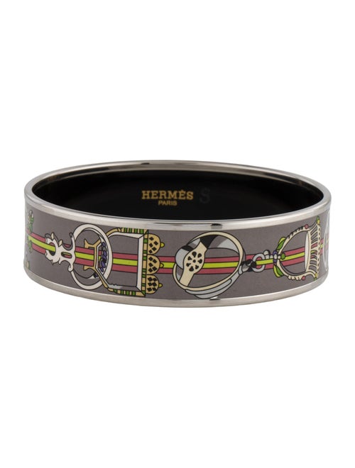 Hermès Enamel Wide Bangle Bracelet