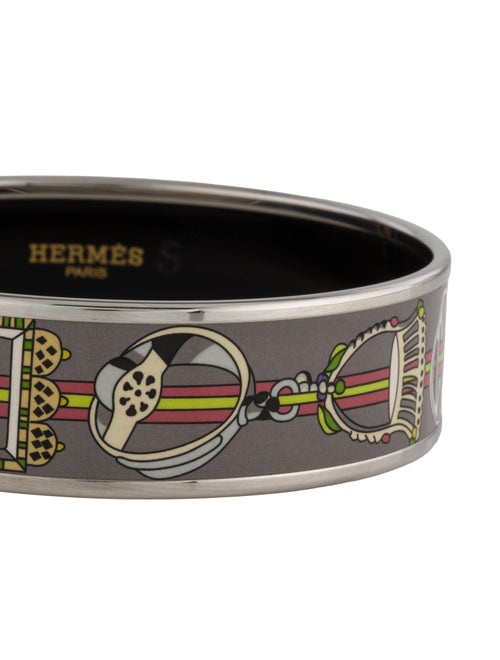 Hermès Enamel Wide Bangle Bracelet