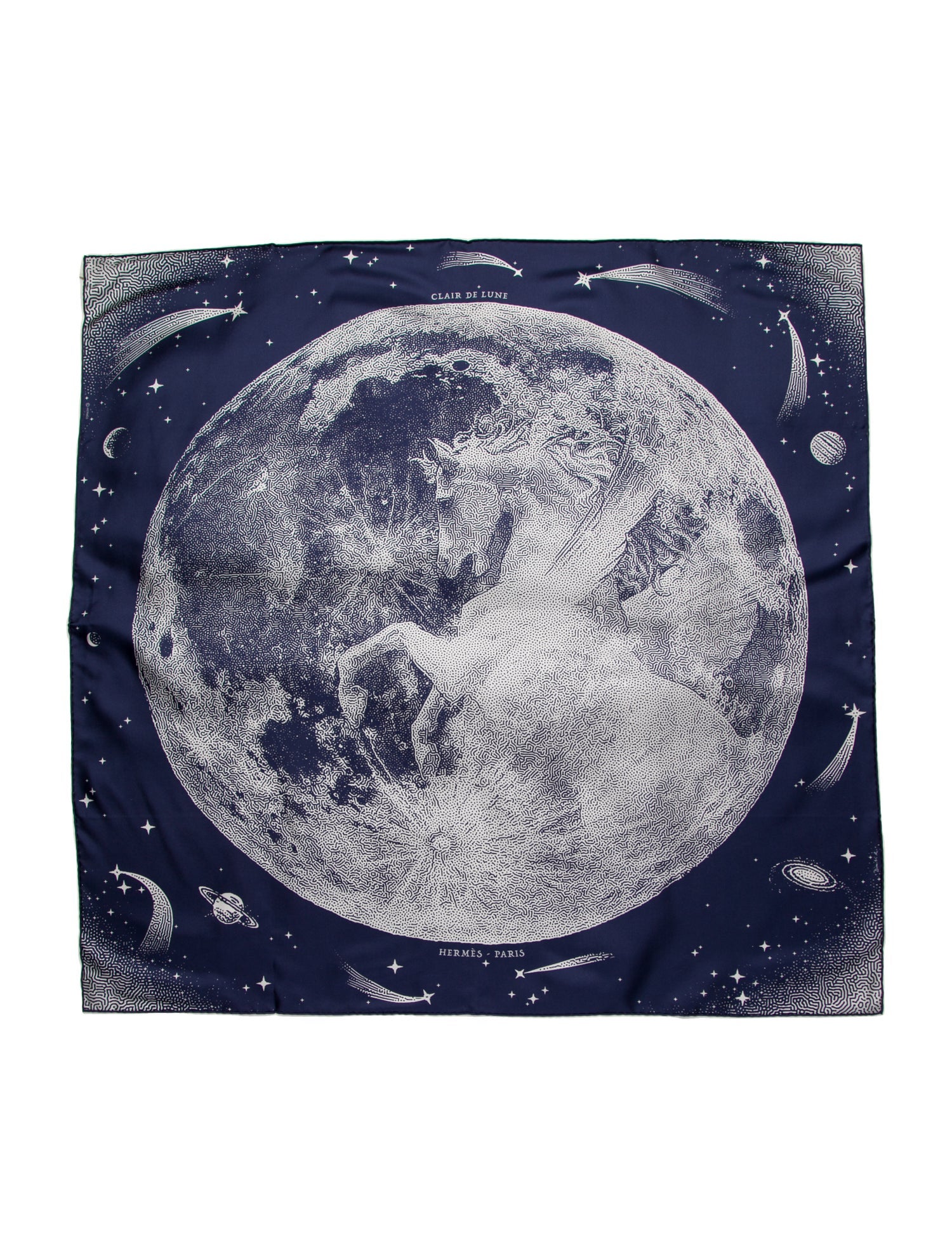 Hermès Claire De Lune Double Face Silk Scarf w/ Tags