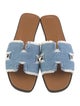 Hermès Oran Denim Slides