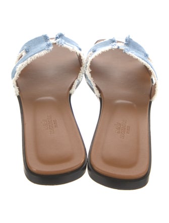 Hermès Oran Denim Slides