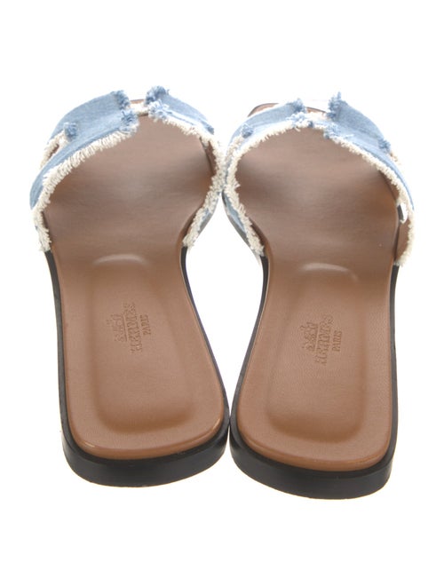 Hermès Oran Denim Slides