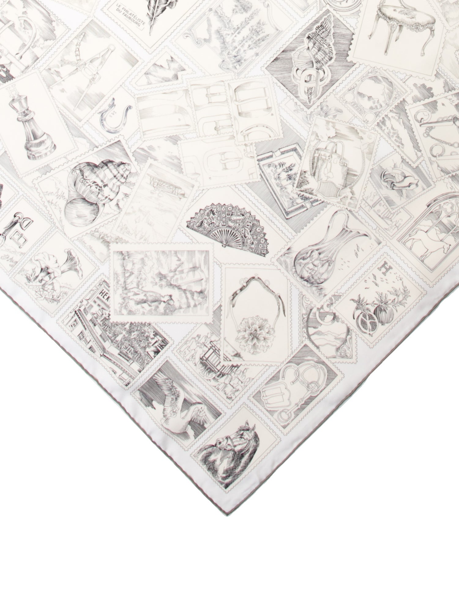 Hermès Le Philateliste du Faubourg Silk Scarf Silk Scarf