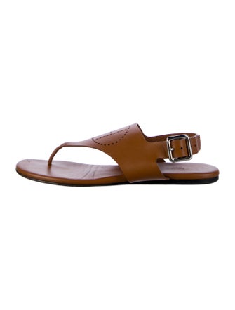 Hermès Kola Leather Slingback Sandals