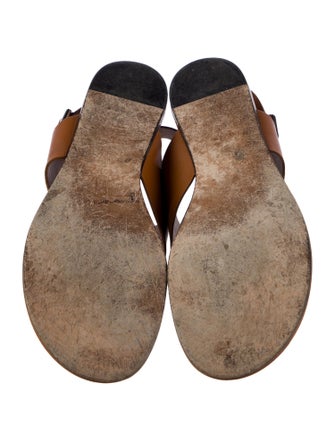 Hermès Kola Leather Slingback Sandals