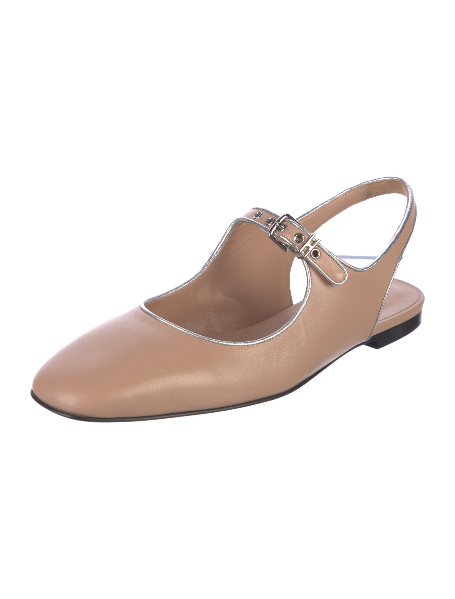 Hermès KLEO Leather Slingback Flats