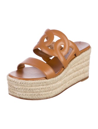 Hermès Ithea 30 Leather Espadrilles