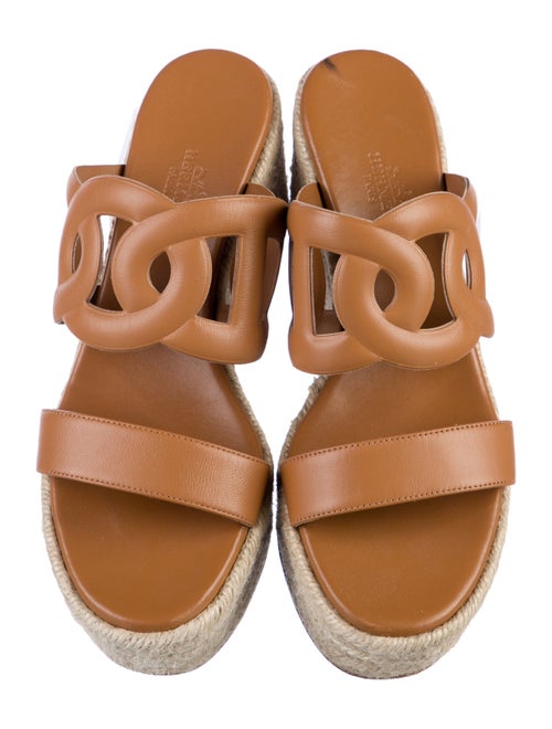Hermès Ithea 30 Leather Espadrilles
