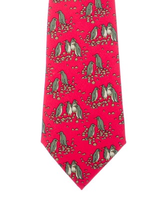 Hermès Silk Animal Print Tie