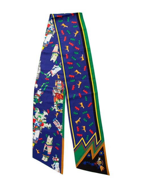 Hermès Kachinas Maxi Silk Twilly Scarf