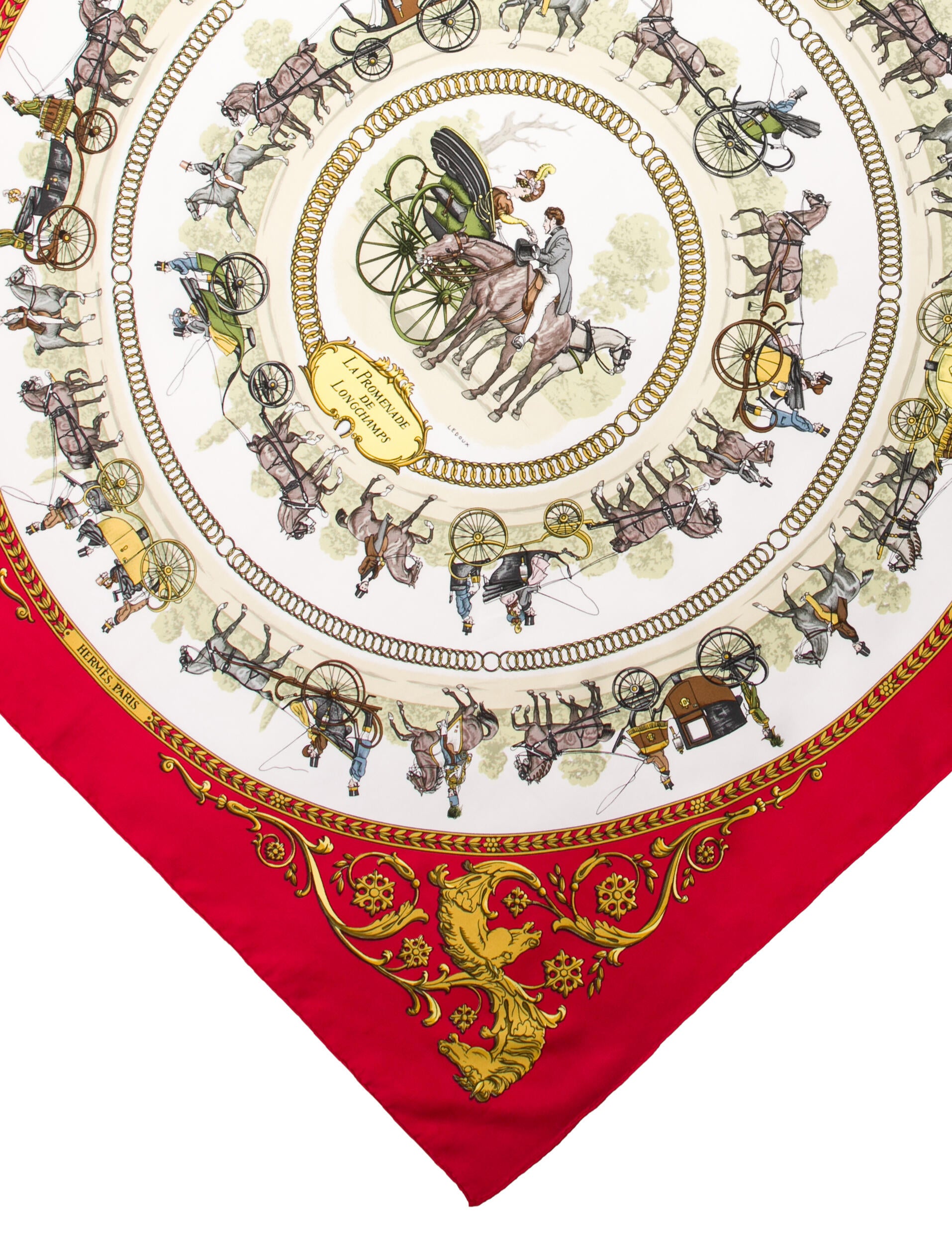 Hermès La Promenade De Longchamps Silk Scarf